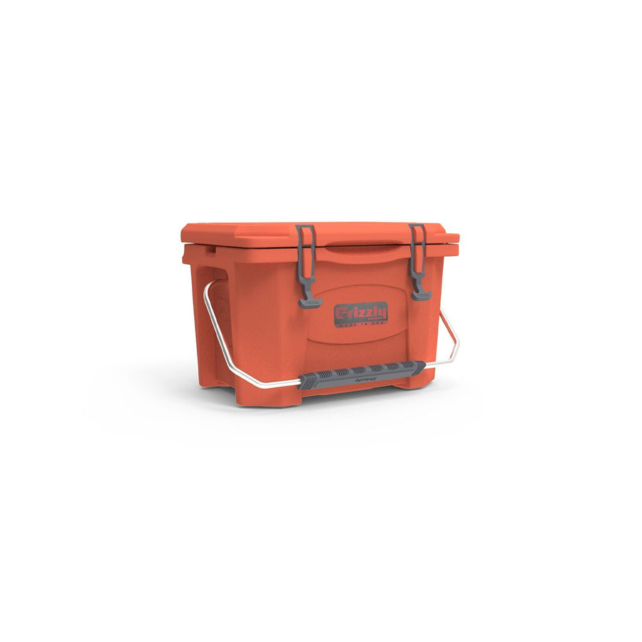20 Cooler Grizzly, 20 qt Ice Chest Durable Rotomolded Insulated, Made in USA, Warranty for Life, for Beach Boat Camping Fishing Hunting, G20, Coral