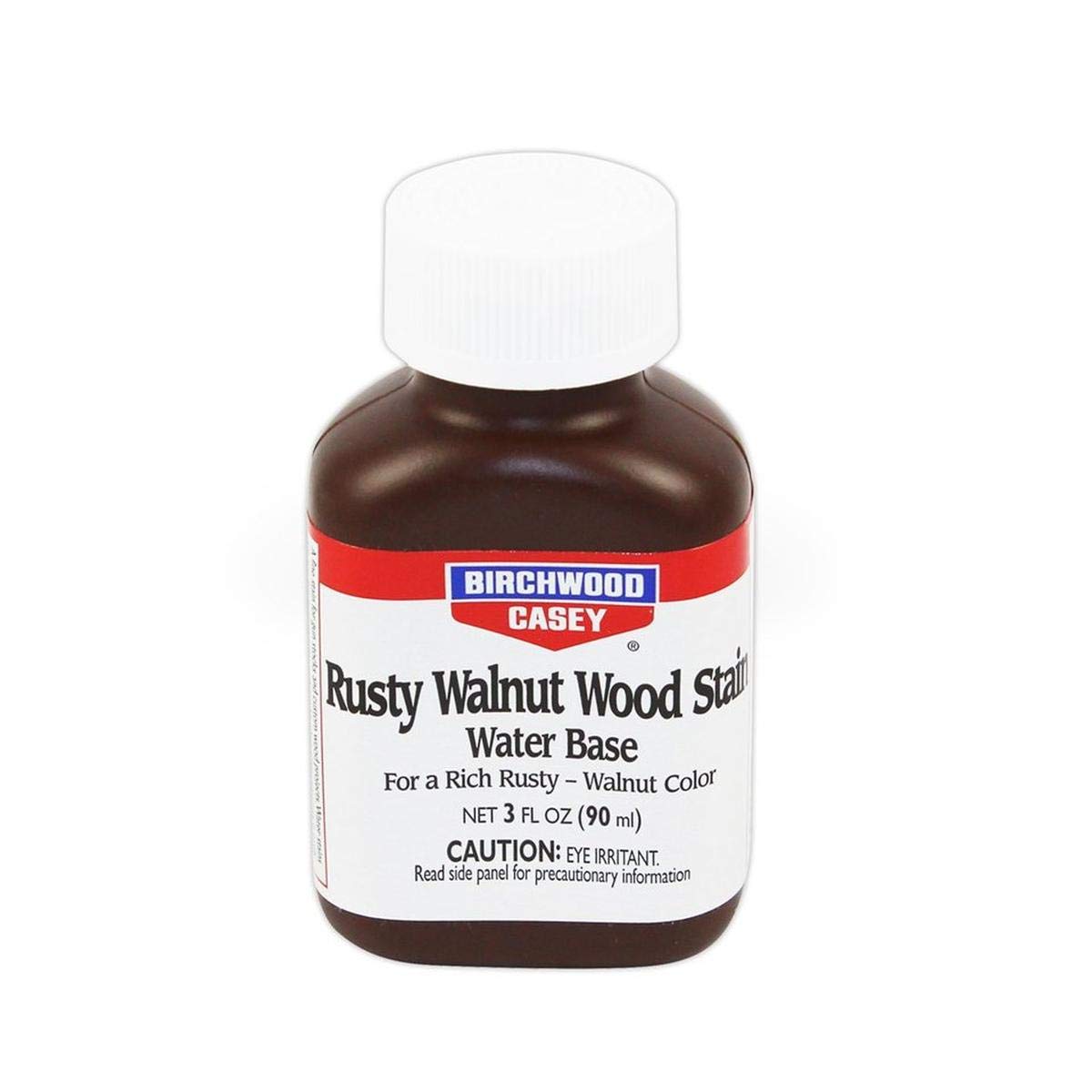 Birchwood Casey Fast-Acting Easy-to-Use Rusty Walnut Wood Water-Based Stain for Gun Stock Staining & Antiquing, 3 OZ Bottle
