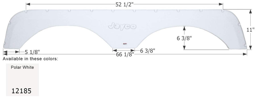 Tandem Axle Fender Skirt ICON 12185 FS2185 for Jayco - Polar White