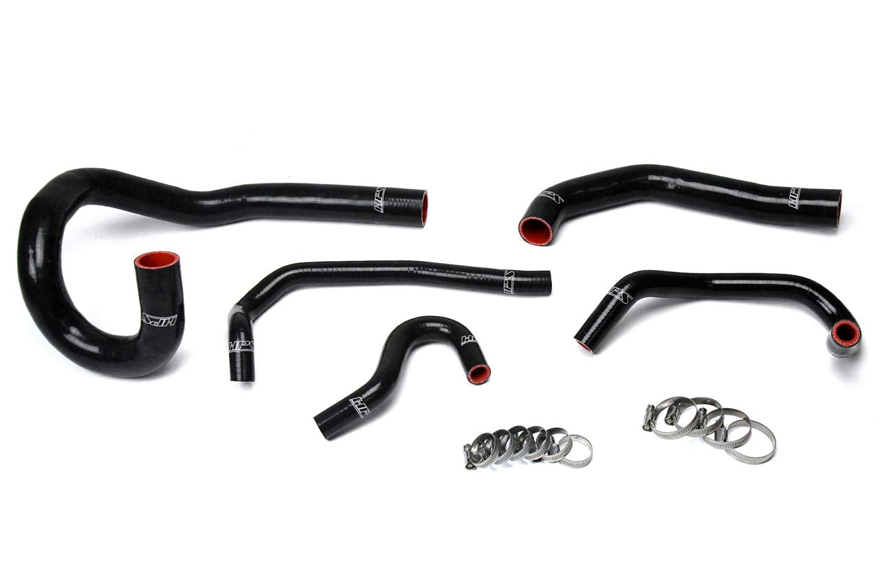 Black HPS 57-1612-BLK Silicone Radiator and Heater Hose Kit Coolant
