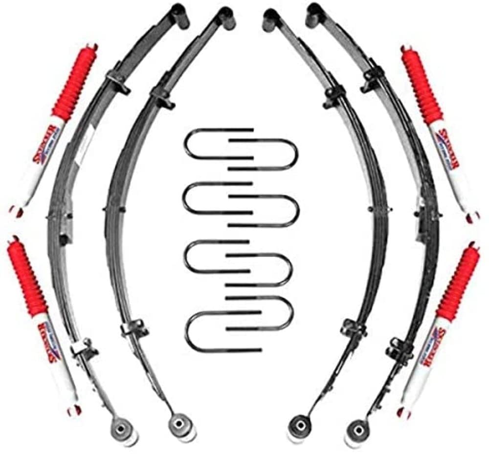 Skyjacker Suspension Lift Kit JP40KS-H w/Shock 3.5-4 in. Lift Incl. Front/Rear Leaf Springs Front Bushing Kit Front/Rear U Bolt Kits