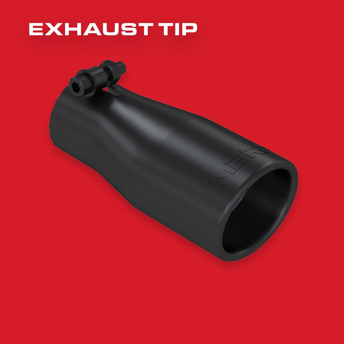 Black MBRP Exhaust Tip T5116BLK (3.75" O.D., Oval, 2.5" Inlet, 7 1/16" Length)