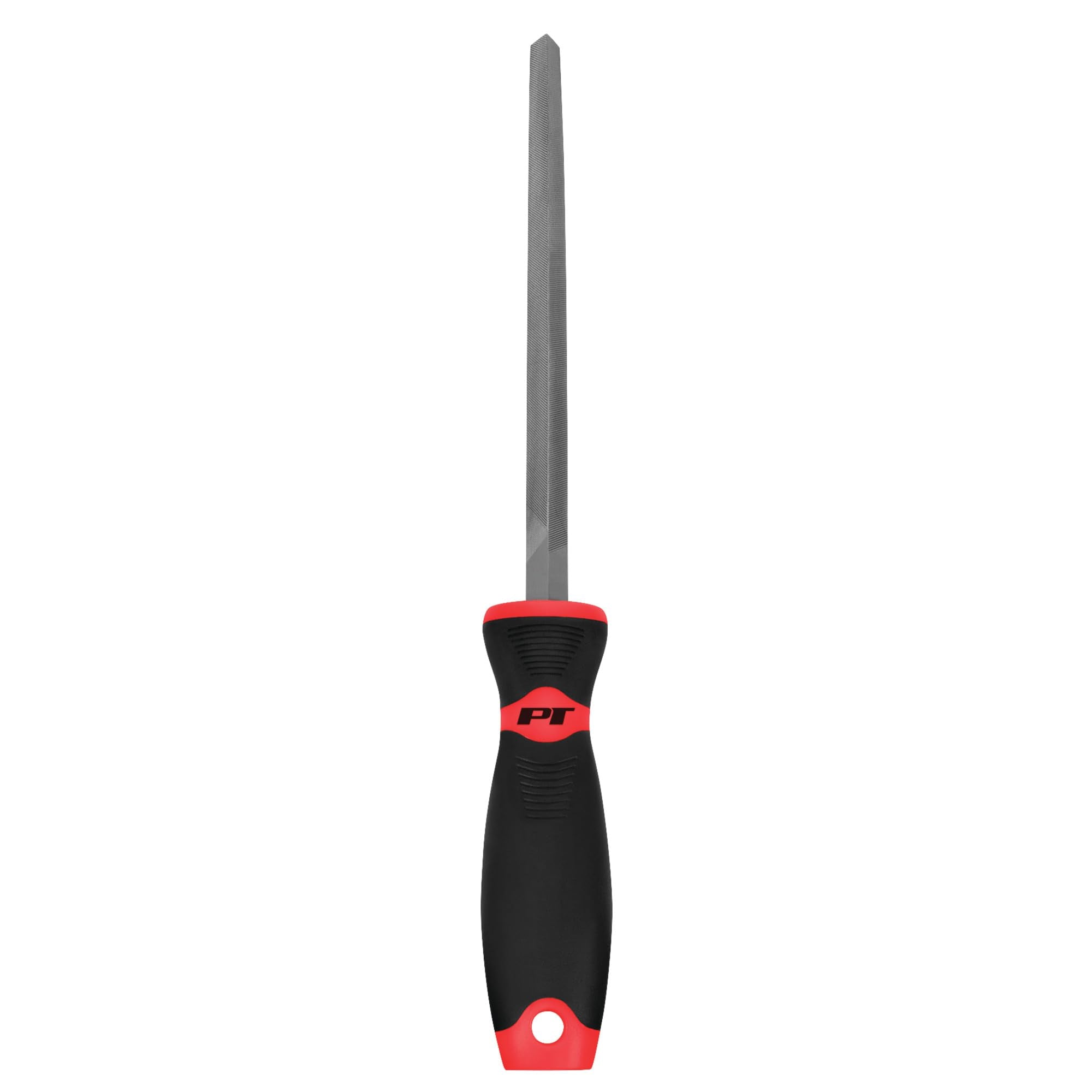 W7544 Performance Tool 8" Triangle Tapered File XL Oversized Handle Half Round File, Heat Treated High Carbon Steel for Deburring, Finishing, and Shaping - 13.25-Inches