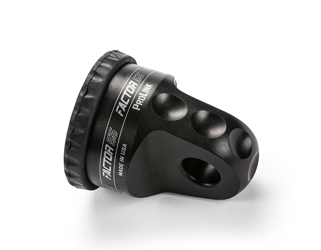 Factor 55 Prolink 00015-04 Original Shackle Mount Replaces Winch Hook with a Stronger Shackle D Ring Mount Max Load Rating 16,000 lb. Ideal for 4x4 Off Road Adventures - Black