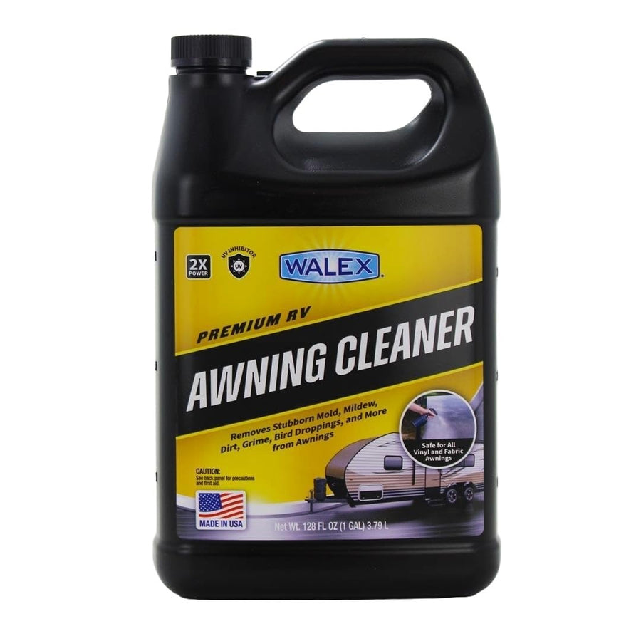 RV Awning Cleaner Walex - Safe for Vinyl & Fabric, Dissolves Tough Stains, Mold, Mildew, Dirt, Bird Droppings & More; Extends Awning Lifespan for RVs, Campers, Trailers & Motorhomes, 1 Gallon