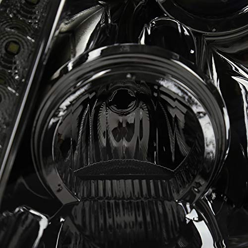 Projector Headlights 1997-2001 Honda Prelude w/ SMD LED Light Strip (Chrome Housing/Smoke Lens)