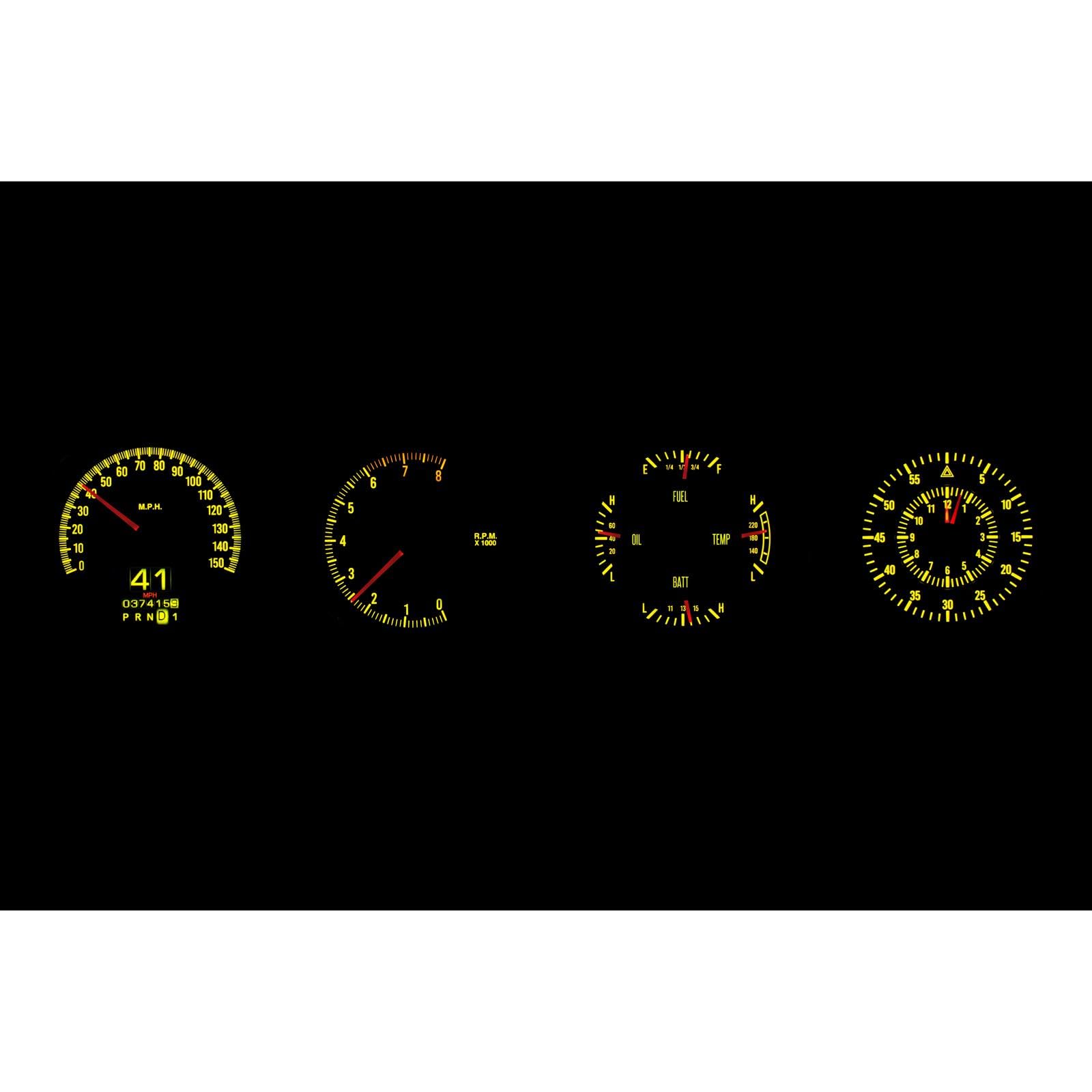 Dakota Digital Retrotech Gauge Instrument System RTX-70D-CLG-X Compatible with 1970-74 Challenger and 1970-74 Cuda with Rallye Dash