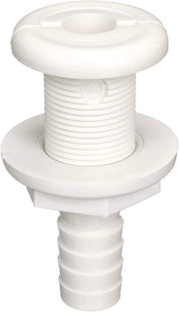 5/8" I.D. Attwood Marine White Thermoplastic Resin Thru-Hull Connector Fitting