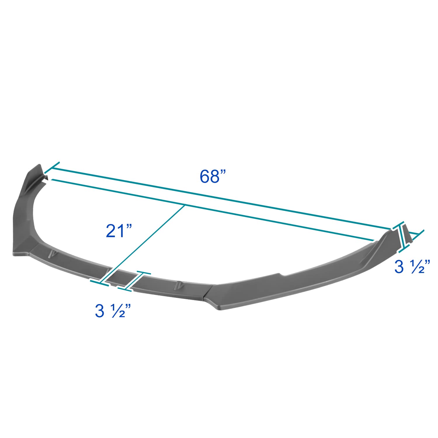 Matte Black Spec-D Tuning Front Bumper Lip Compatible with 2010-2013 Volkswagen Golf 6