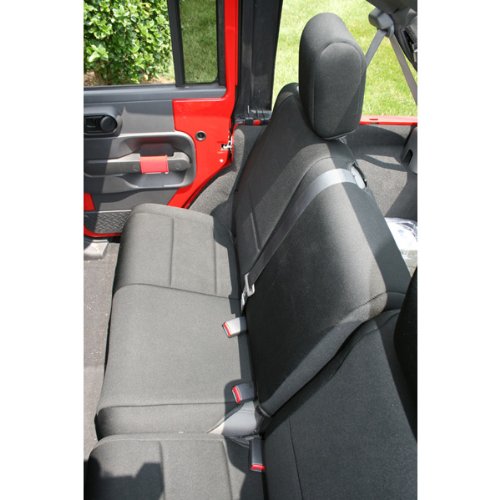 Rugged Ridge Seat Cover, Rear, Neoprene Black 13264.01; 07-18 Jeep Wrangler JKU