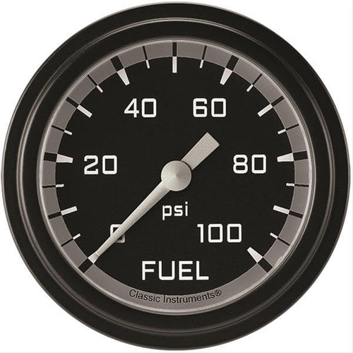 AX346GBLF Classic Instruments Gray 2-5/8" Fuel Pressure Gauge, AutoCross 100 psi