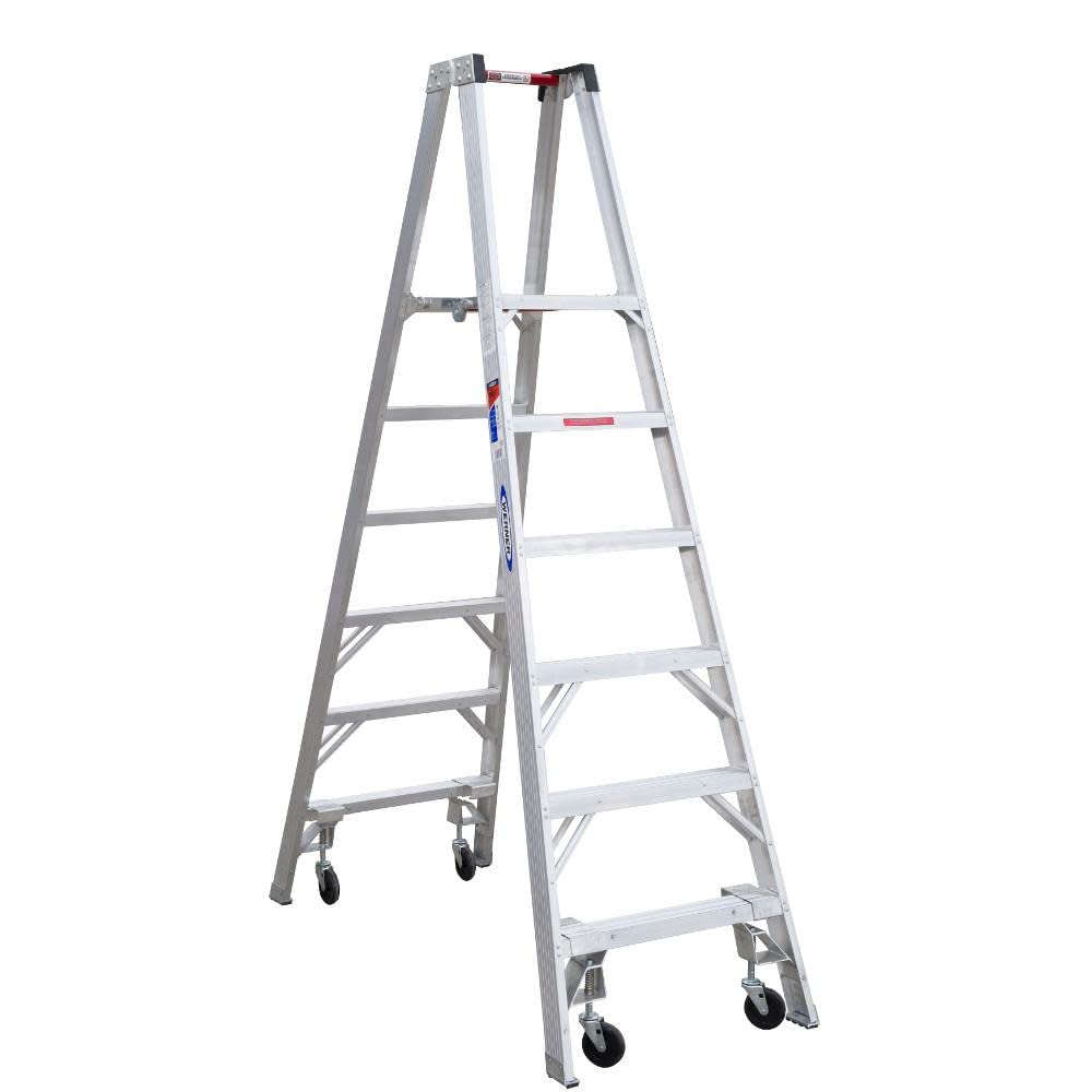 Twin Platform Ladder, Werner (PT376-4C) Aluminum
