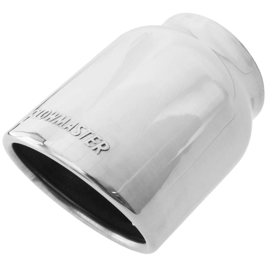 Exhaust Tip Flowmaster 15371 4 Inch Rolled Angle Cut Polished 304 Stainless Steel Fits 3 Inch Tubing Weld On