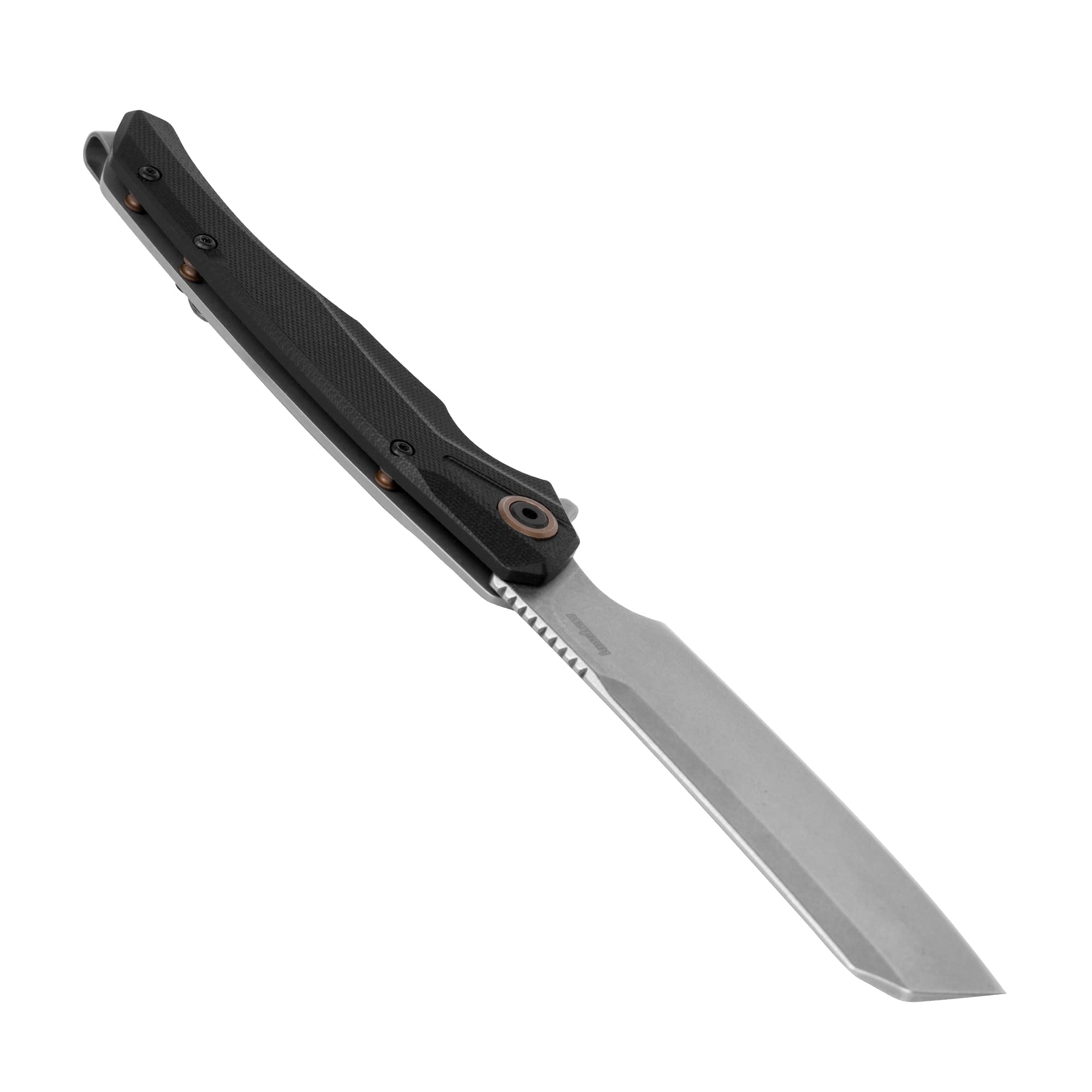 Kershaw Cleaver Strata Pocket Knife, Black, 4 Inch High-Carbon Steel Blade, EDC with Manual Opening, Deep-Carry Pocketclip, Everyday Carry Pocket Knife for Men and Women
