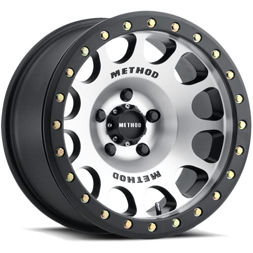 Method Race Wheels 105 Machined Beadlock With Matte Black Ring 17x9" 6x5.5", 38mm offset 3.5" Backspace, MR10579060338B