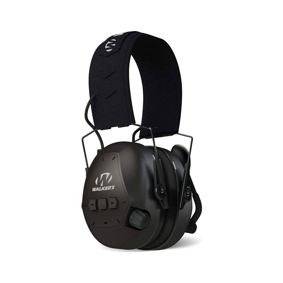 Bluetooth WALKER'S Passive Muff - Compact Lightweight 25dB NRR Hunting Shooting Passive Hearing Protection Muff w/ Adjustable Boom Mic, 3 AAA Batteries Included, Hi-Viz Green