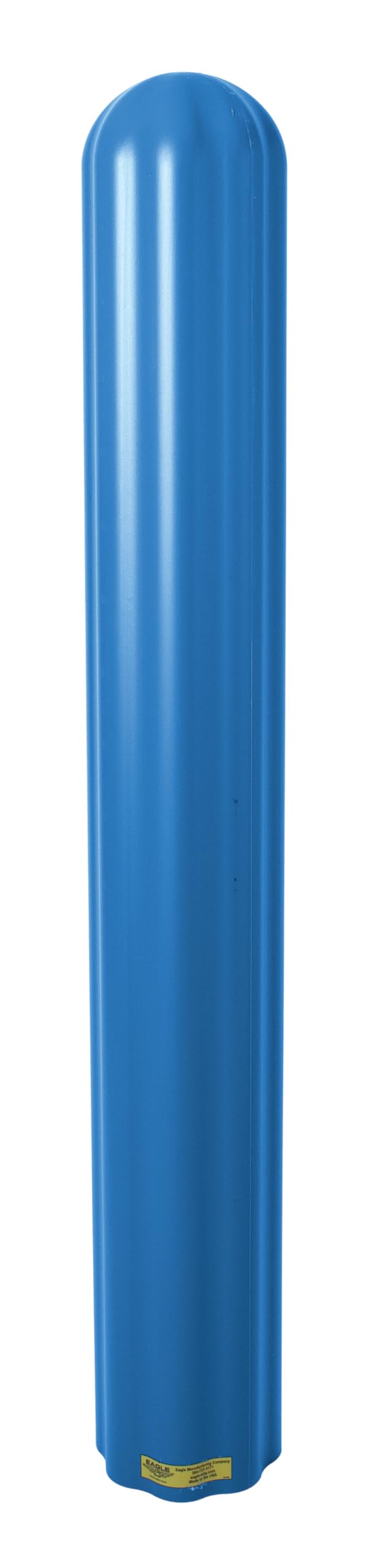 Bollard Covers Eagle for 4 Inch Poles - 56" Tall, Durable Fluted HDPE Plastic - Trimmable Blue Bollard Post Sleeve for Parking Lots, Warehouses, and Loading Docks, 1732BL