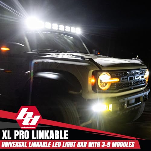 6XL Pro LED Baja Designs Linkable Light Bar Kit with Links, Rock Guards - Universal Fit, 39.16" Width (6 XL Pro LED)