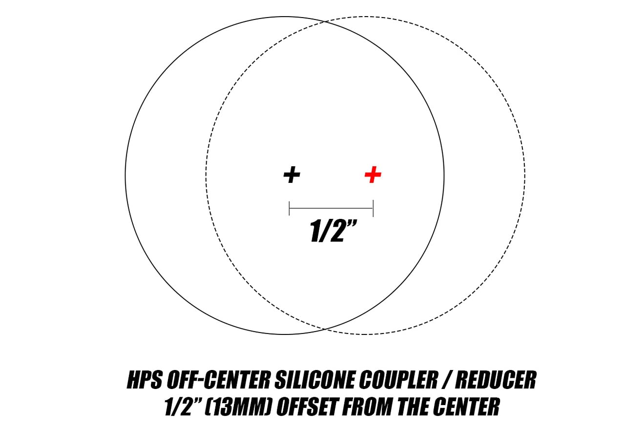 HPS High Temperature HTSOC-175-L6-BLK 4-ply Polyester Silicone Offset Coupler Hose,1-3/4" ID, 5 mm Wall Thickness, 6" Length, Black