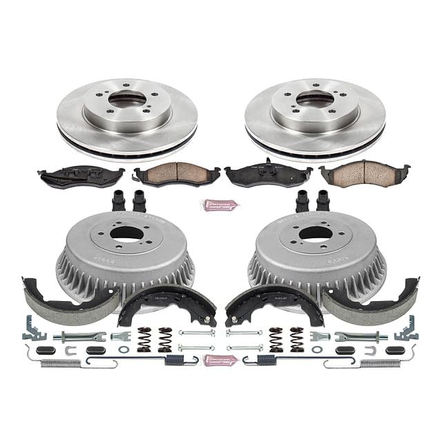 Power Stop Autospecialty KOE15131DK Front and Rear Replacement Brake Kit-OE Brake Drums & Ceramic Brake Pads