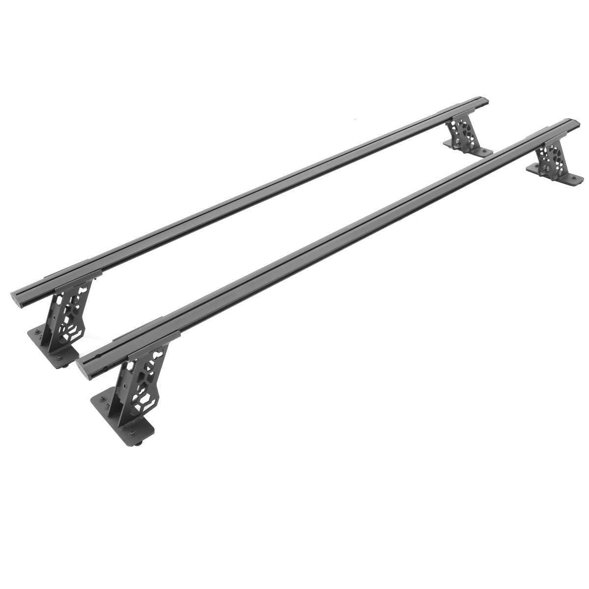 Go Rhino Bed Rail Kit - Cross Bars for Full/Mid Sized Trucks w/Tonneau Cover T-Tracks | Mild Steel, Textured Black | 5935015T | Fits Full & Mid Sized Trucks w/Tonneau Cover T-Tracks