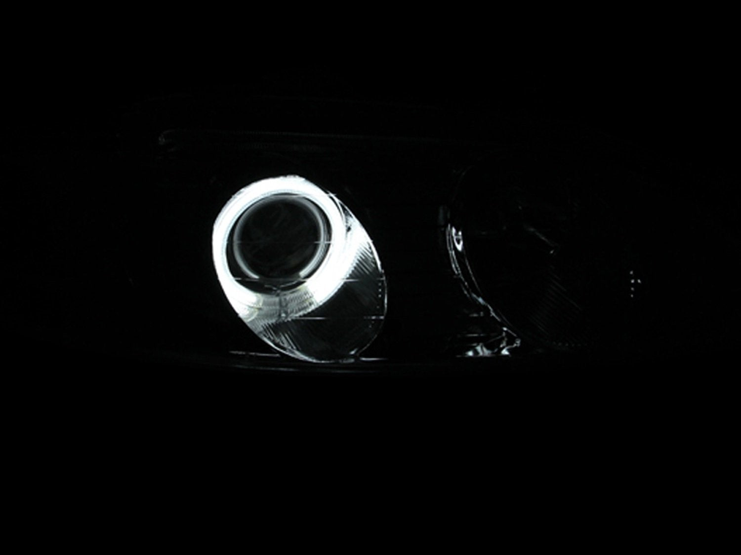 Mitsubishi Eclipse Anzo USA 121149 Projector With Halo/Chrome Clear With Amber Reflectors Headlight Assembly - (Sold in Pairs)
