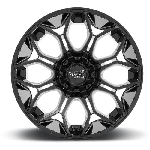 20X10 Moto Metal 6X135/5.5 4.79-18mm GLOSS BLACK MILLED - MO80821067318N