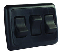 Triple JR Products 12245 Black SPST On-Off Switch with Bezel