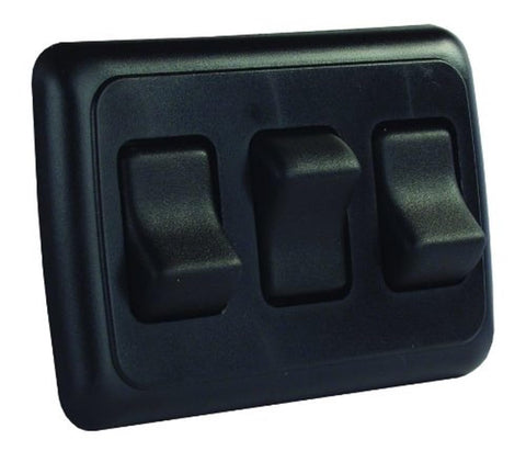 Triple JR Products 12245 Black SPST On-Off Switch with Bezel