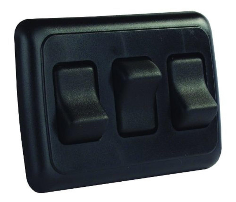 Triple JR Products 12245 Black SPST On-Off Switch with Bezel