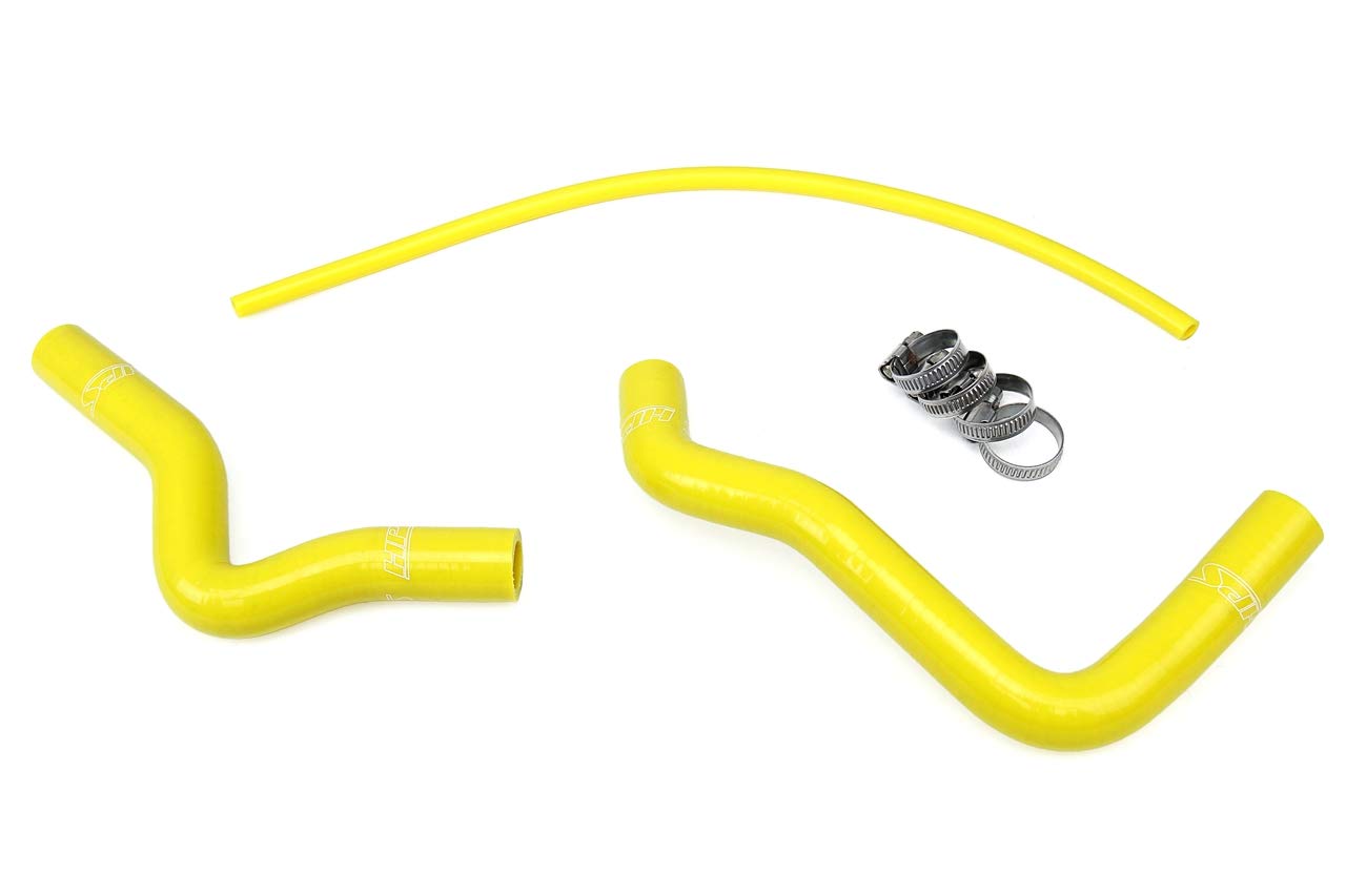 Yellow HPS 57-1362-YLW Silicone Radiator Coolant Hose Kit