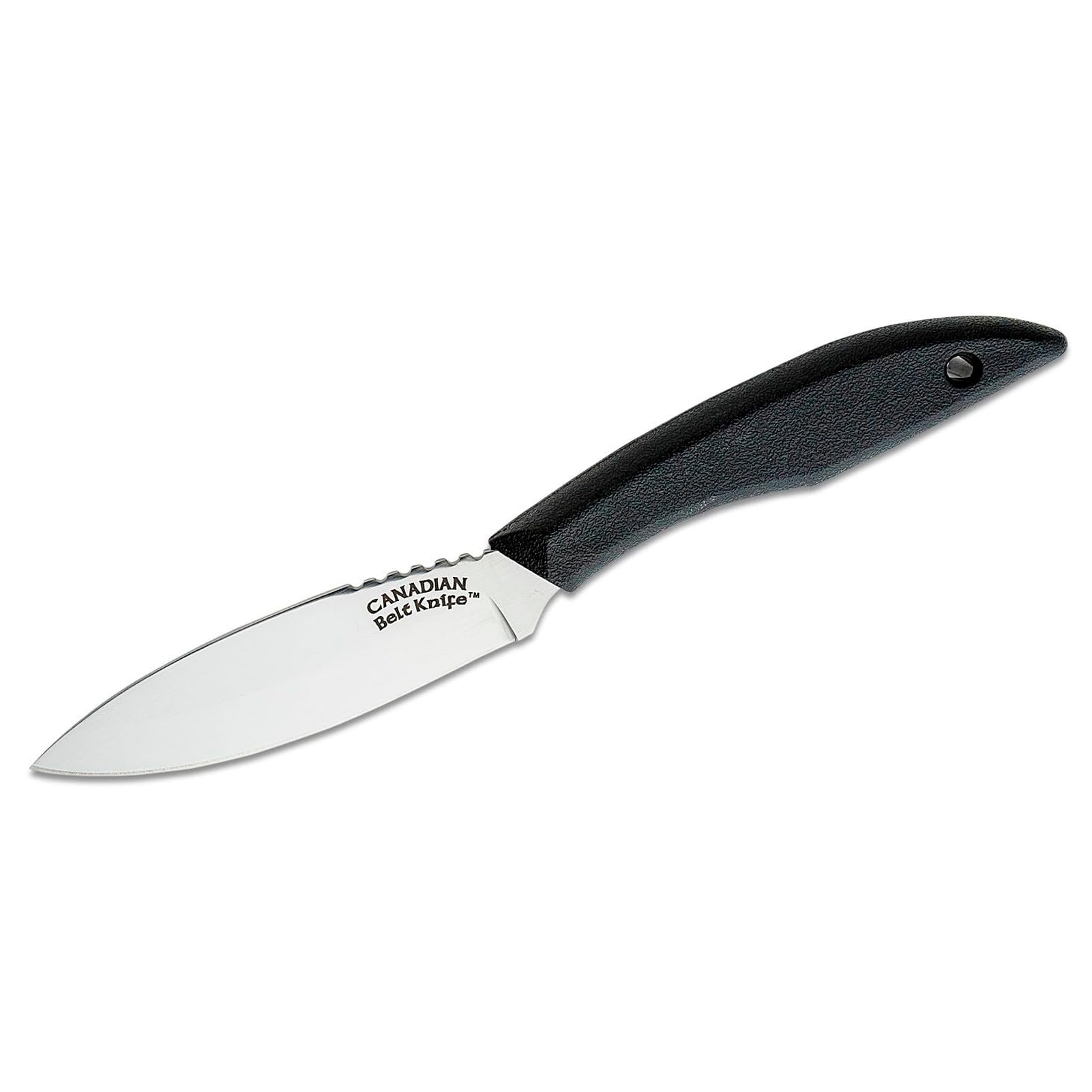 Cold Steel 4" Canadian Belt German 4116 Stainless Steel Fixed Blade Drop Point Outdoor Hunting Utility Knife, 4.5" High Impact Polypropylene Handle, Durable Secure-Ex Sheath Included