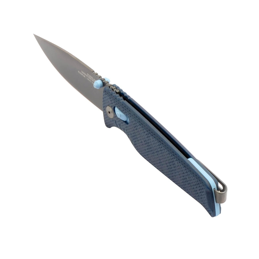 SOG Superlight Altair XR Compact Outdoor CRYO 154cm Steel Folding Knife | Lanyard Loop, Pocket Clip & XR Lock, Squid Ink