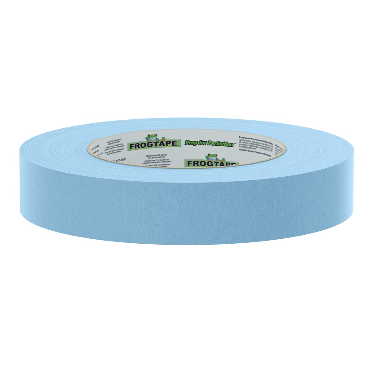 Light Blue FROGTAPE 250 Moderate Temperature Performance Grade Masking Tape, Medium-High Adhesion, 24mm x 55m, 6 Rolls per Pack (105327)