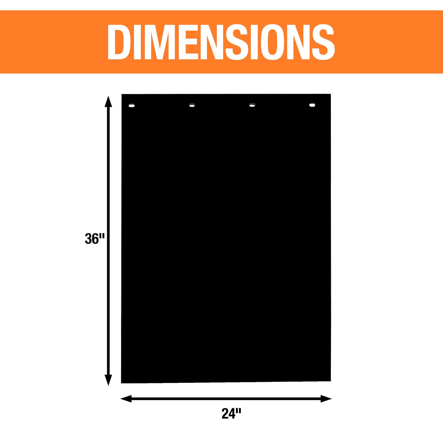 RC36PPB, Buyers Products, 2 Pack, Super Durable Black Polymer Mudflaps, 24x36 Inch, Mud Flaps are NOT Rubber