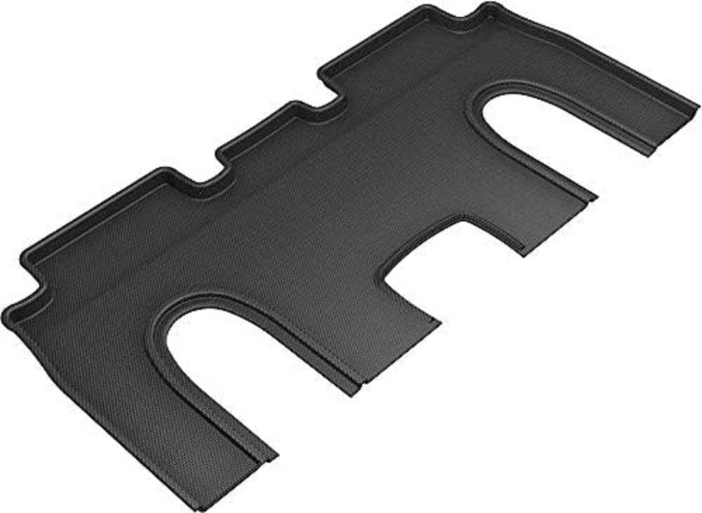 3D MAXpider Kagu Custom Fit Floor Mat (Black) Compatible with Tesla Model X 6-Seat w/Center Console 2016-2018 - Second Row