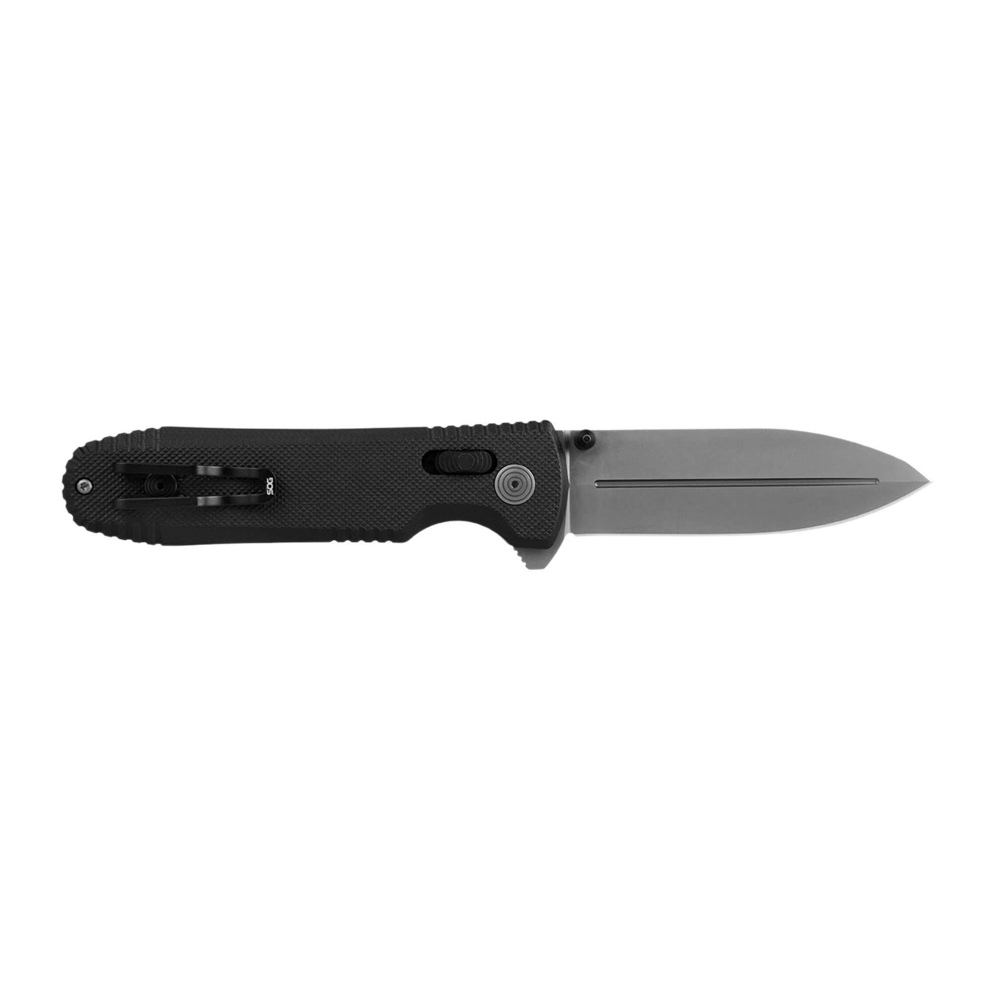 SOG Lightweight Pentagon XR LTE Ambidextrous Folding Knife | 3.66" CTS XHP Steel Blade | XR Locking Mechanism, Black/Graphite