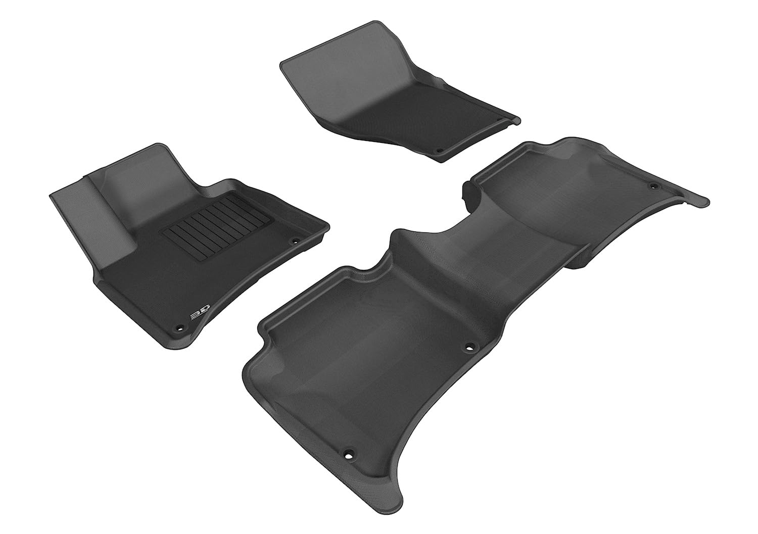 Kagu 3D MAXpider Floor Mat (Black) Compatible with Porsche Cayenne (92A) 2011-2018 /Volkswagen Touareg 2011-2017 - Full Set