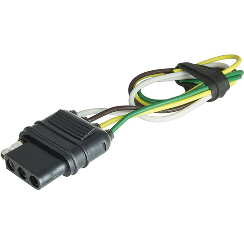 Trailer Wiring Connector Husky Towing 13190, Vehicle Side, 4-Way Flat, 12 Inch Wire Length