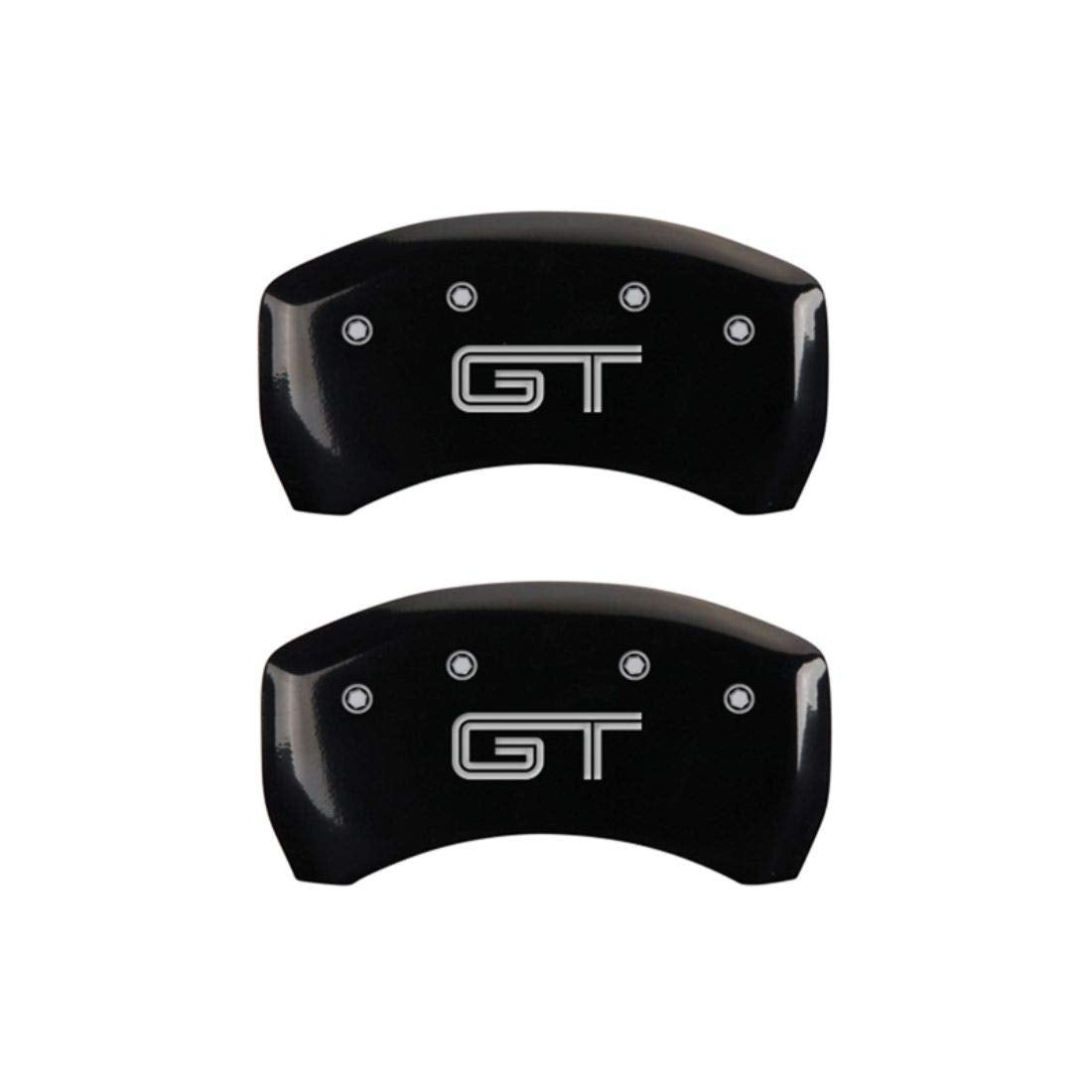 MGP 10010RMG2BK Black Brake Covers Engraved with Silver Mustang/GT Caliper Covers (Set of 2)