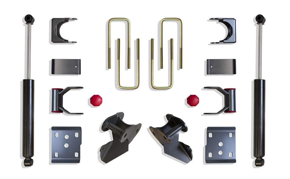 Part# 203430 MAX TRAC SUSPENSION'S is A 3" Rear LOWERING Box KIT Including FLIP KIT, Hangers, Shackles, Bump Stops & Rear Shocks