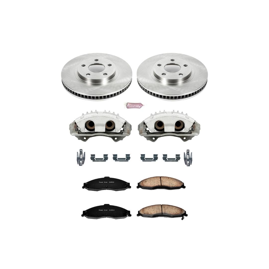 Power Stop KCOE1547 1-Click OE Replacement Brake Kit with Calipers For Chevrolet Camaro 1998-2002, Pontiac Firebird 1998-2002 [Model Specific]