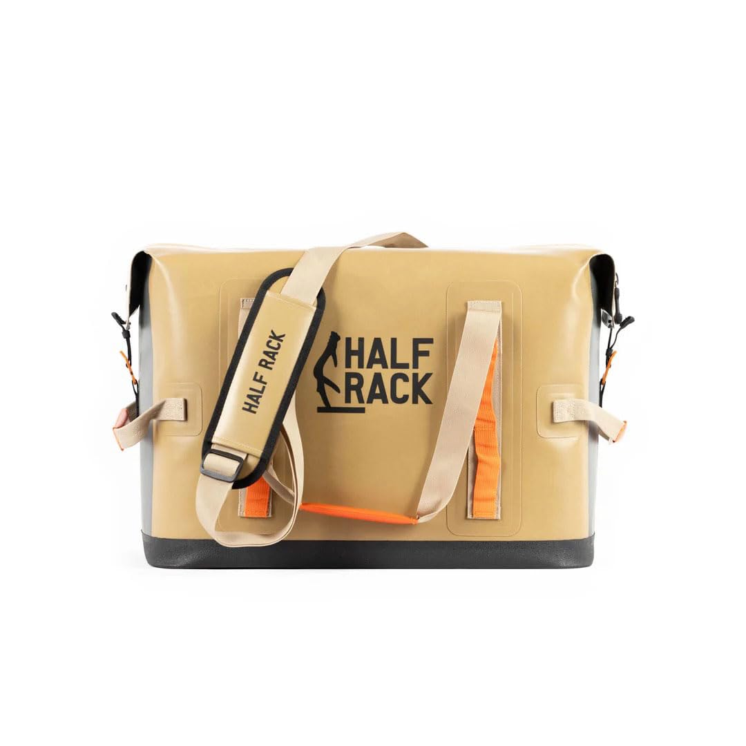 Medium-Sized Half Rack Waterproof Soft-Sided Cooler - 100% Waterproof & Leakproof - Fully Insulated Design - Holds Up to 55 Cans