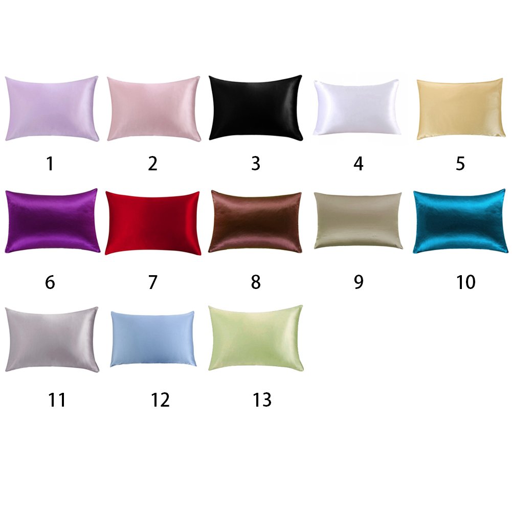 Silk Pillowcase YYWJ, Soft Natural Pillow Case With Zipper Pure Silk Hair/Skin-Care Pillow Covers Protectors 51cm x 76cm
