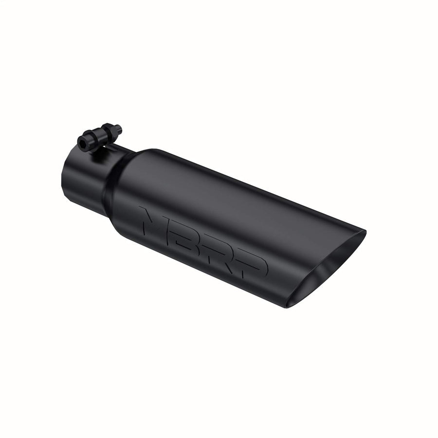 MBRP Dual Wall Tip 3.5 O.D. Angled 2.5 inlet 12 length - Black Finish