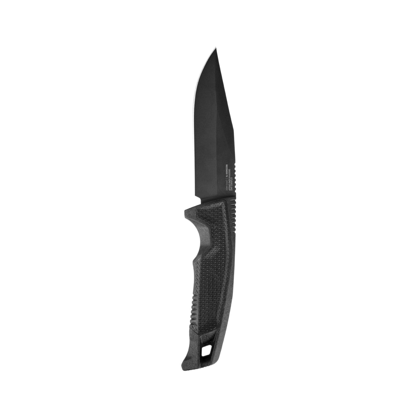 Recondo FX SOG Professional Fixed Blade Duty Knife | Straight Edge, Stainless Steel Blade, Overmolded Rubberized Grip, Black