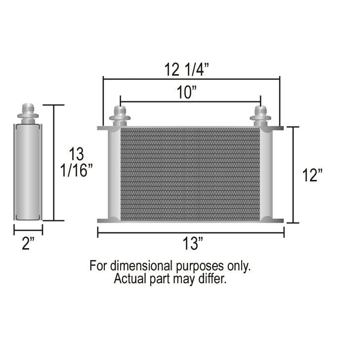 KIT-Stack Derale 54086 Plate Cooler 40 Row (-6AN 90° Swivel)
