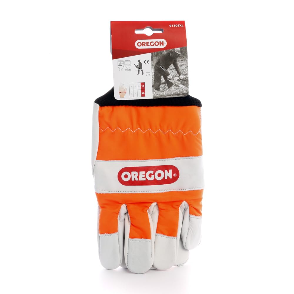 Oregon Left-Hand Protection Chainsaw Leather Gloves – Extra Large (Size 11) (91305XL)