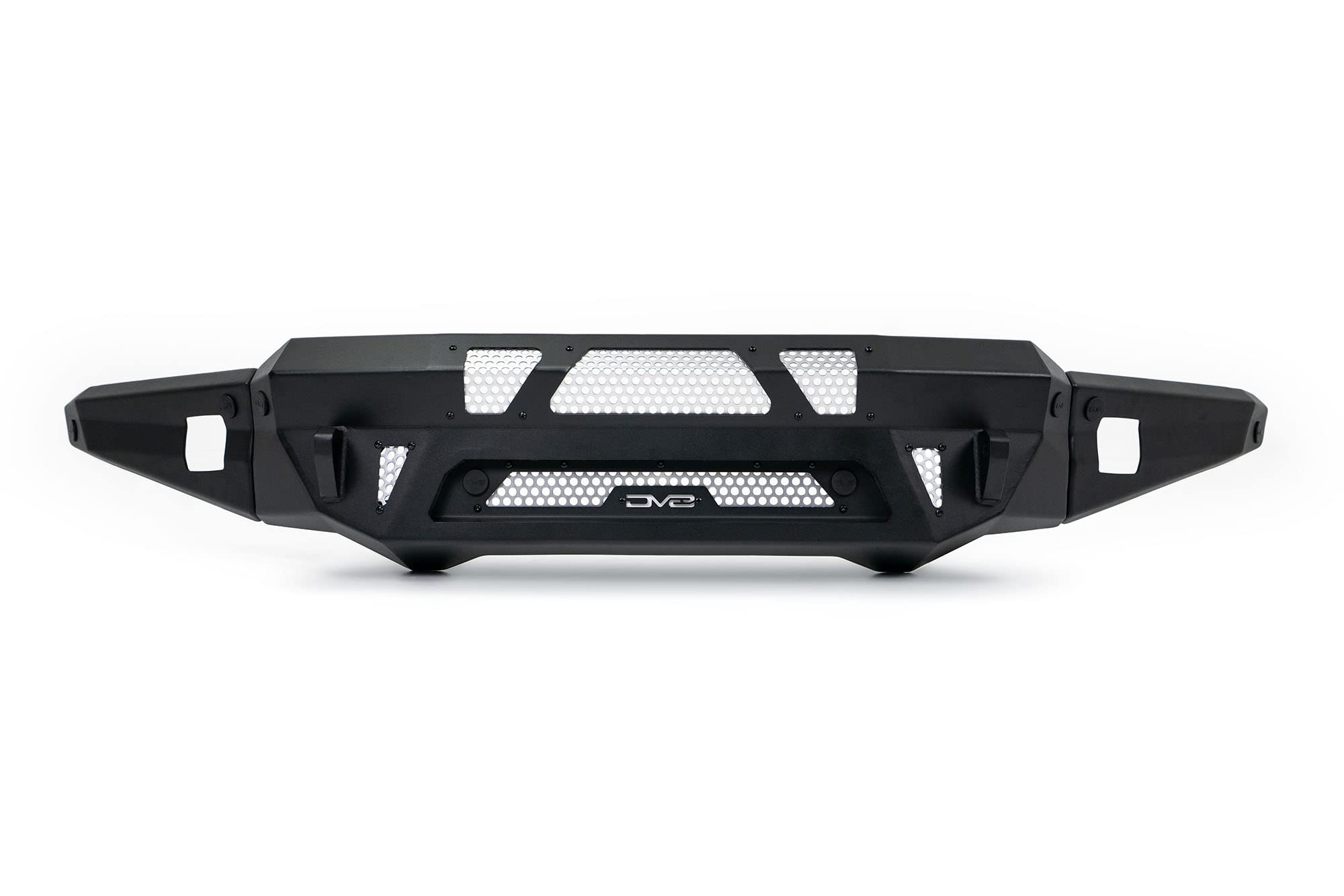 FBFF1-09 | DV8 Offroad | MTO Series Front Bumper for 2021-Current F-150 | 3 Pc Modular Construction | Factory Sensor Compliant | Strategic Airflow Cutouts | LED Light Mounts