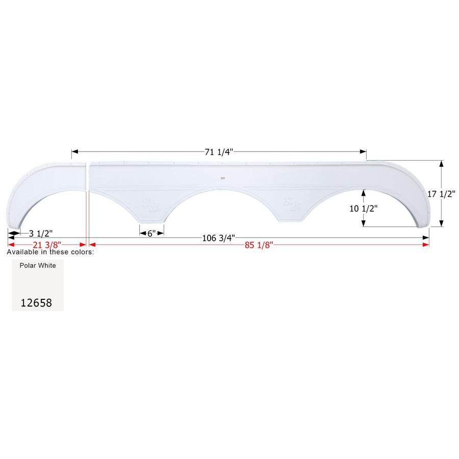 Fender Skirt ICON, Triple, Sunnybrook, FS2658, Polar White
